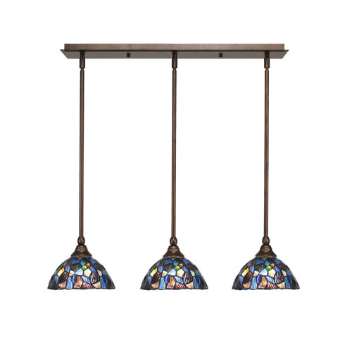 Toltec Lighting - 25-BRZ-9955 - Three Light Linear Pendalier - Any - Bronze