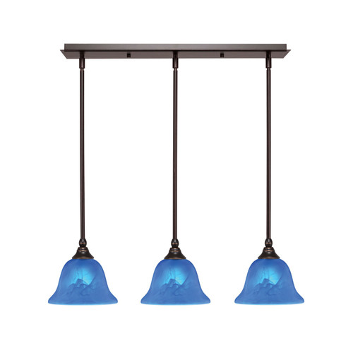 Toltec Lighting - 25-DG-4155 - Three Light Linear Pendalier - Any - Dark Granite
