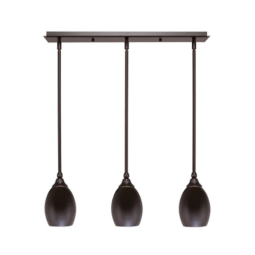 Toltec Lighting - 25-DG-426 - Three Light Linear Pendalier - Any - Dark Granite