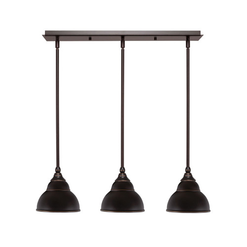 Toltec Lighting - 25-DG-427 - Three Light Linear Pendalier - Any - Dark Granite