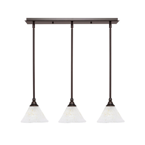 Toltec Lighting - 25-DG-7145 - Three Light Linear Pendalier - Any - Dark Granite