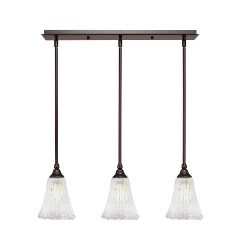 Toltec Lighting - 25-DG-721 - Three Light Linear Pendalier - Any - Dark Granite
