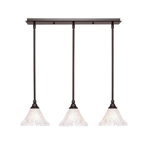 Toltec Lighting - 25-DG-751 - Three Light Linear Pendalier - Any - Dark Granite