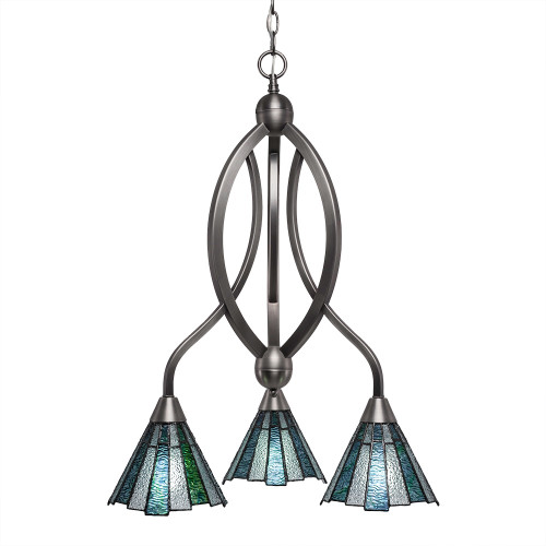Toltec Lighting - 263-BN-9325 - Three Light Chandelier - Bow - Brushed Nickel