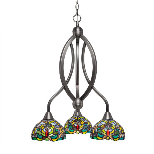 Toltec Lighting - 263-BN-9905 - Three Light Chandelier - Bow - Brushed Nickel