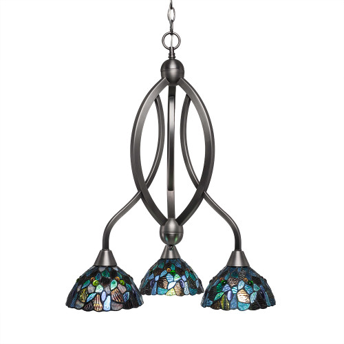 Toltec Lighting - 263-BN-9955 - Three Light Chandelier - Bow - Brushed Nickel