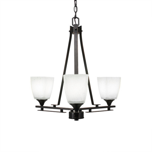 Toltec Lighting - 323-DG-460 - Three Light Chandelier - Uptowne - Dark Granite