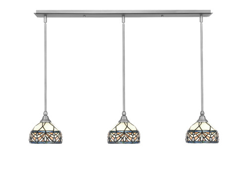 Toltec Lighting - 36-BN-9485 - Three Light Linear Pendalier - Any - Brushed Nickel