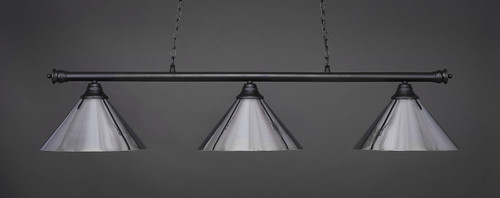 Toltec Lighting - 373-MB-420-CH - Three Light Bar - Oxford - Matte Black
