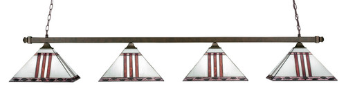 Toltec Lighting - 404-DG-958 - Four Light Bar - Square - Dark Granite