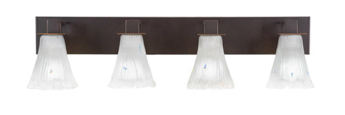 Toltec Lighting - 584-DG-721 - Four Light Bath Bar - Apollo - Dark Granite