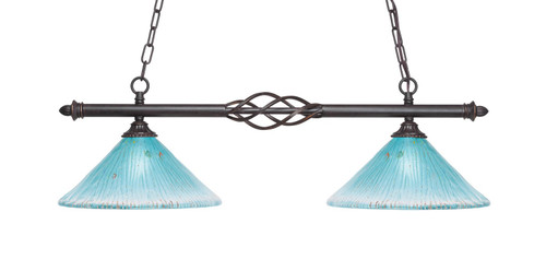 Toltec Lighting - 862-DG-448 - Two Light Island Pendant - Eleganté - Dark Granite