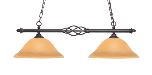 Toltec Lighting - 862-DG-624 - Two Light Island Pendant - Eleganté - Dark Granite