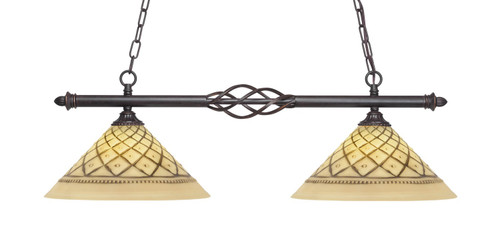 Toltec Lighting - 862-DG-7182 - Two Light Island Pendant - Eleganté - Dark Granite