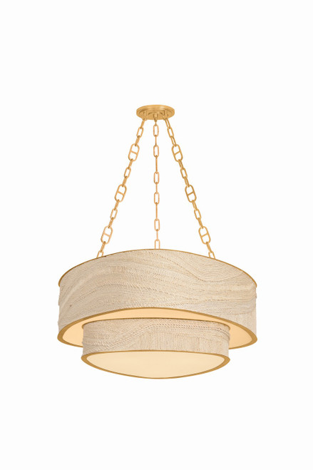 Corbett Lighting - 587-32-VGL - Nine Light Chandelier - Kiso - Vintage Gold Leaf