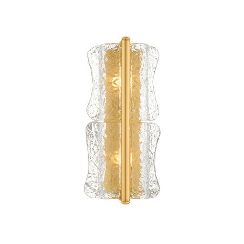 Hudson Valley - 1372-AGB - Two Light Wall Sconce - Fosterdale - Aged Brass
