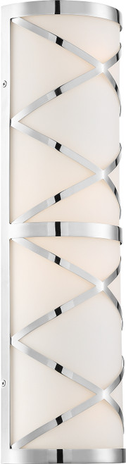 Nuvo Lighting - 60-6845 - Four Light Vanity - Sylph - Polished Nickel / Satin White Glass
