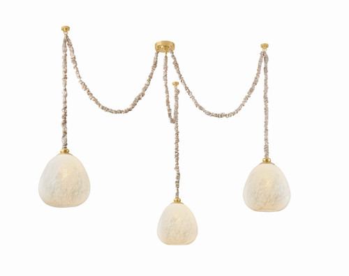 Mitzi - H1150803-AGB - Three Light Chandelier - Remi - Aged Brass