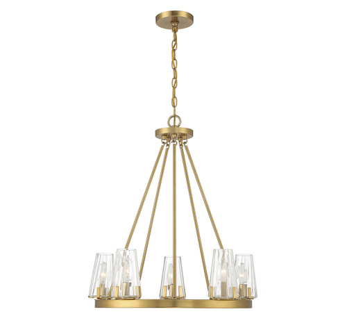 Lighting One E - V6-L1-2320-5-322 - Five Light Chandelier - Dimond - Warm Brass