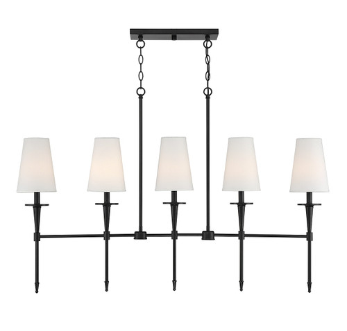 Lighting One E - V6-L1-5609-5-89 - Five Light Linear Chandelier - Trundle - Matte Black