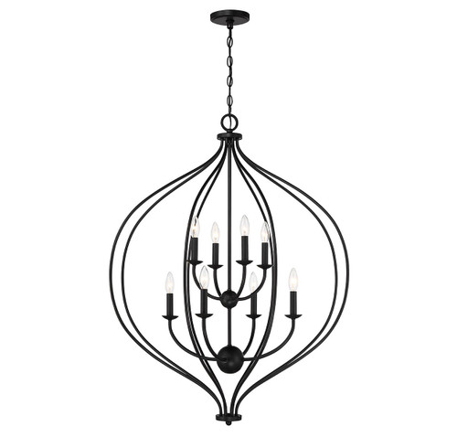 Lighting One E - V6-L7-1299-8-89 - Eight Light Pendant - Orchid - Matte Black