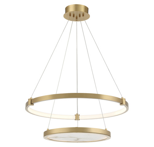 Lighting One E - V6-L7-7120-50-322 - LED Chandelier - Mayer - Warm Brass