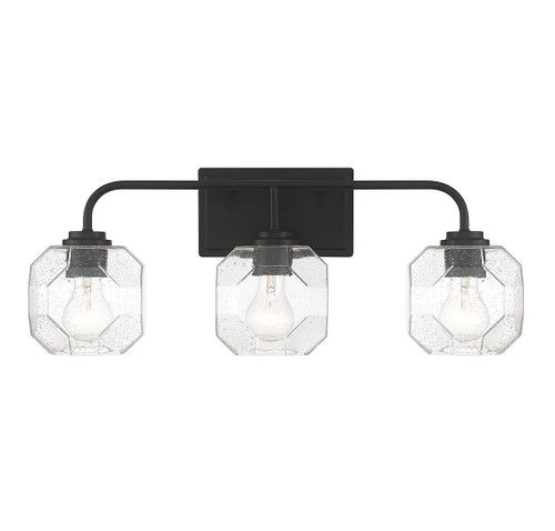 Lighting One E - V6-L8-4399-3-BK - Three Light Bathroom Vanity - Baldwin - Matte Black