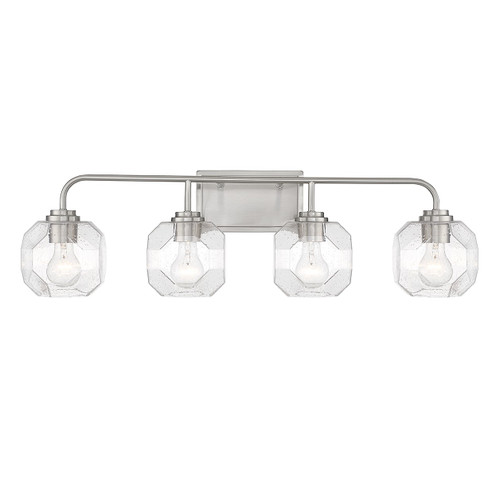 Lighting One E - V6-L8-4399-4-SN - Four Light Bathroom Vanity - Baldwin - Satin Nickel