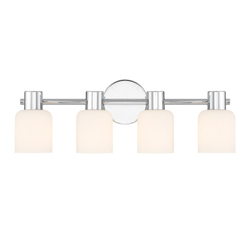 Lighting One E - V6-L8-9022-4-11 - Four Light Bathroom Vanity - Strand - Chrome