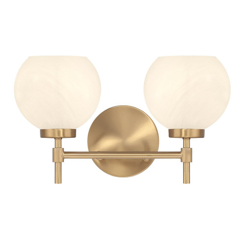 Lighting One E - V6-L8-9621-2-322 - Two Light Bathroom Vanity - Hannah - Warm Brass