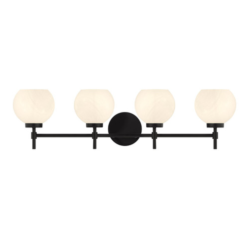 Lighting One E - V6-L8-9621-4-BK - Four Light Bathroom Vanity - Hannah - Matte Black