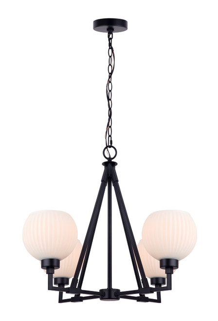 Canarm - ICH2257B04BK - Four Light Chandelier - Nella - Matte Black