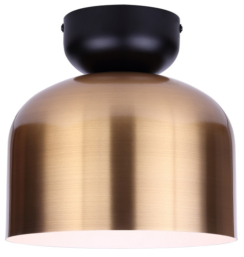 Canarm - IFM1152A09BKG - One Light Flush Mount - Caleb - Gold & Matte Black
