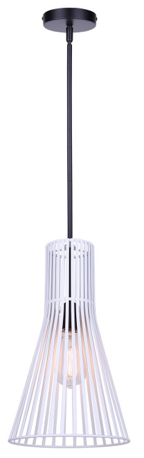 Canarm - IPL1238A01BW - One Light Pendant - Elim - Matte Black And White