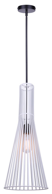 Canarm - IPL1238A01BW24 - One Light Pendant - Elim - Matte Black And White