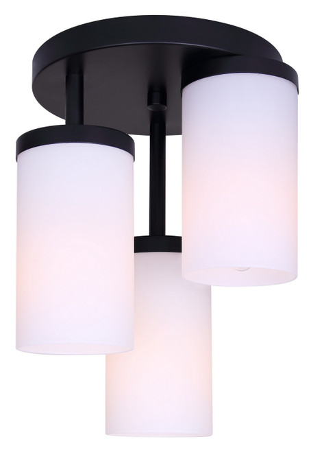 Canarm - ISF1234A03BK-FO - Three Light Semi-Flush Mount - Britton - Matte Black