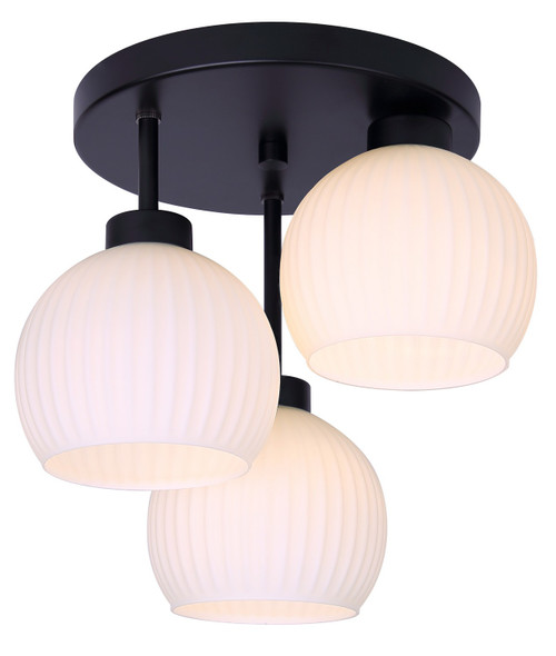 Canarm - ISF2257B03BK - Three Light Semi-Flush Mount - Nella - Matte Black