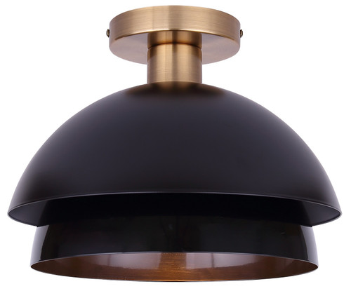 Canarm - ISF2264B01BKG - One Light Semi-Flushmount - Anya - Matte Black And Gold