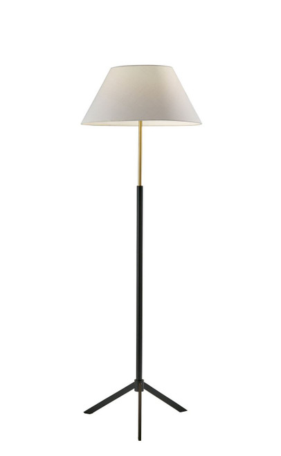 Adesso Home - 3757-01 - Floor Lamp - Harvey - Black W/ Brass