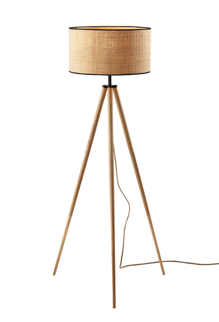 Adesso Home - 3769-12 - Floor Lamp - Jackson - Natural Wood W. Black