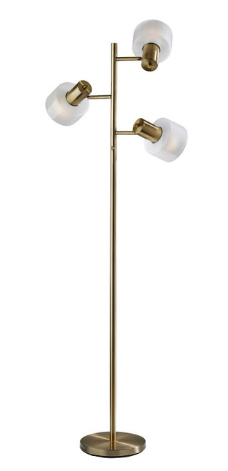 Adesso Home - 3941-21 - Three Light Tree Lamp - Rhodes - Antique Brass