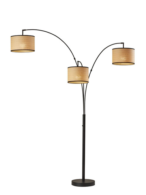 Adesso Home - 4250-12 - Three Light Floor Lamp - Bowery - Black