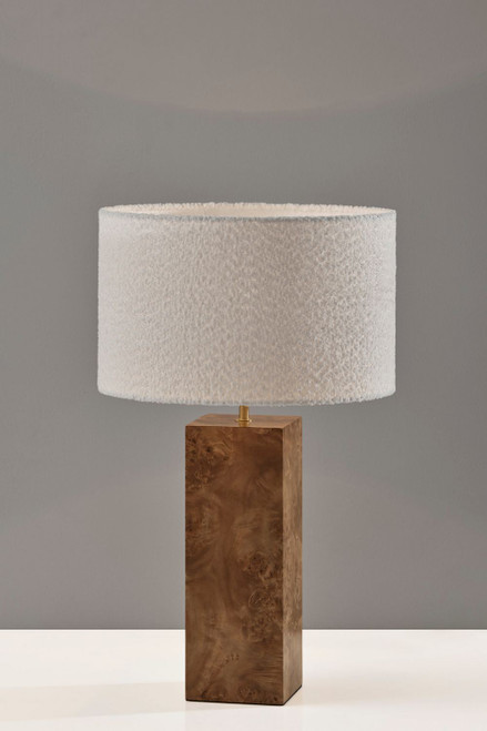 Adesso Home - 4345-15 - Table Lamp - Frederick - Burled Wood W. Antique Brass
