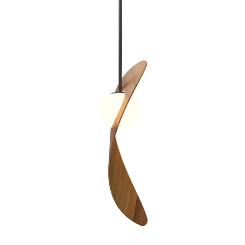 Accord Lighting - 1511.12 - One Light Pendant - Oyster - Teak