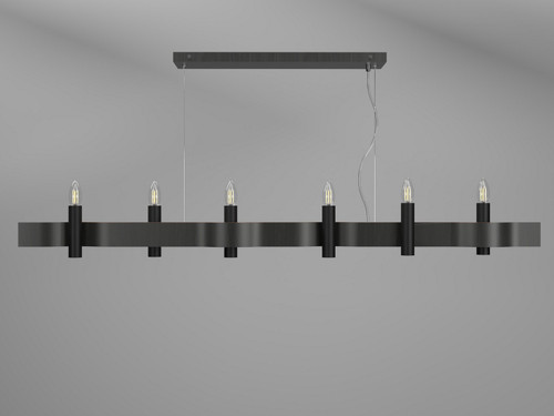 Accord Lighting - 1518.44 - Six Light Pendant - Flow - Charcoal