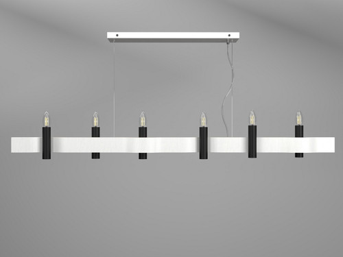 Accord Lighting - 1518.47 - Six Light Pendant - Flow - Organic White