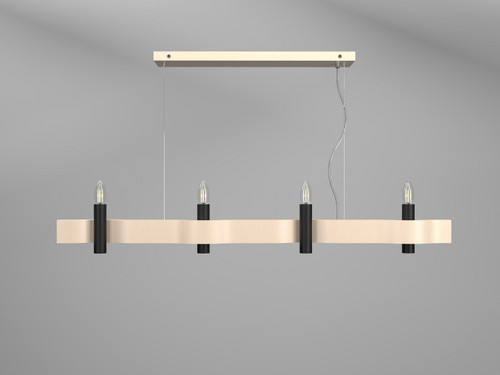 Accord Lighting - 1523.48 - Four Light Pendant - Flow - Organic Cappuccino