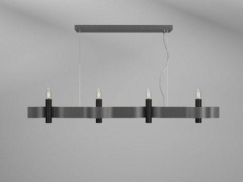 Accord Lighting - 1523.50 - Four Light Pendant - Flow - Organic Grey