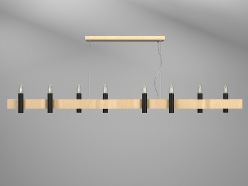 Accord Lighting - 1524.34 - Eight Light Pendant - Flow - Maple