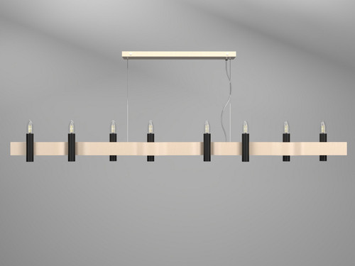 Accord Lighting - 1524.48 - Eight Light Pendant - Flow - Organic Cappuccino